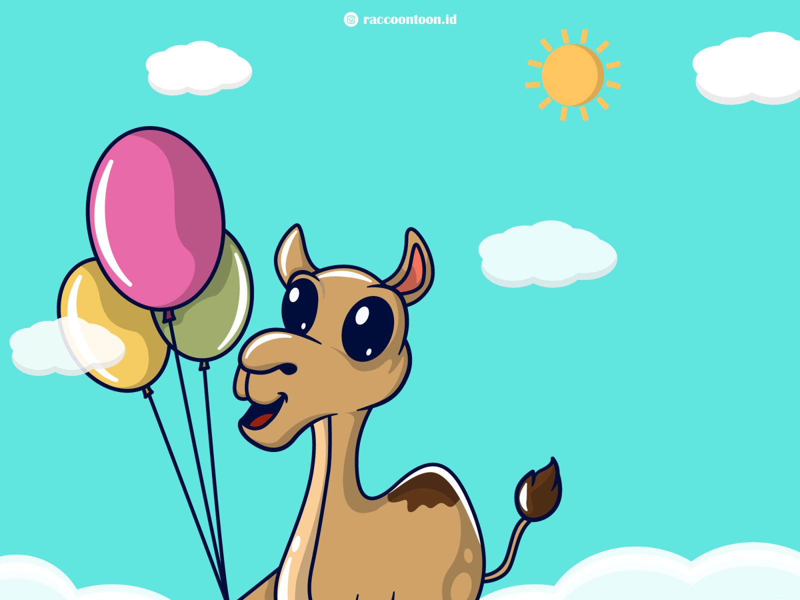 Cute Camel Illustration by RaccoonToon on Dribbble