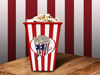 Popcorn sing illustration