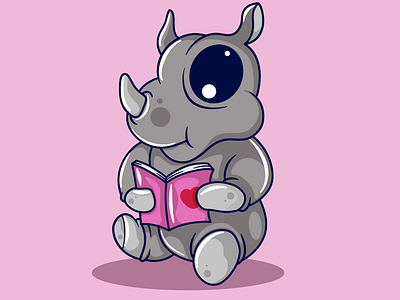 Rhino read illustration
