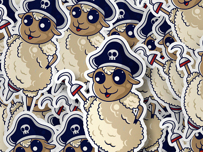 Pirates sheep Illustration branding cartoon character cute design graphic design illustration illustrator logo mascot vector