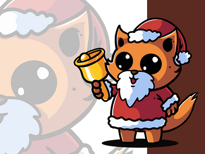 Santa Claus style raccoon