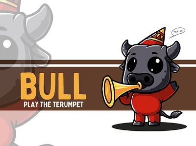 Trumpet blowing bull gesture