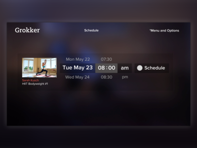 Scheduling Video Roku TV App