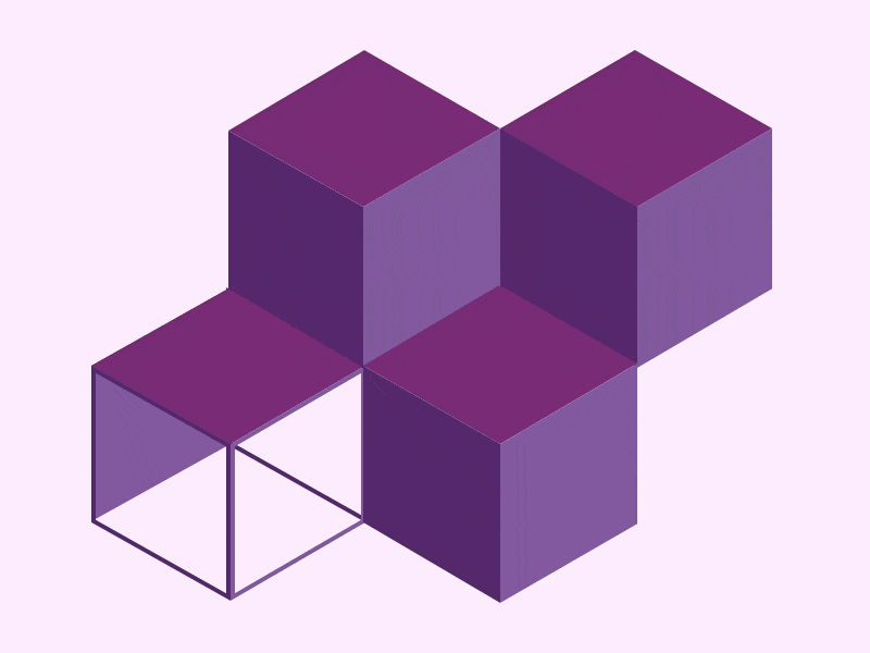 Isometric cubes animation