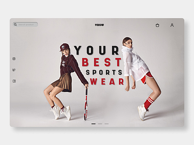 Sportswear - Home Page design minimal sportswear ui web