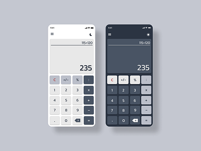 Calculator App calculator design minimal ui