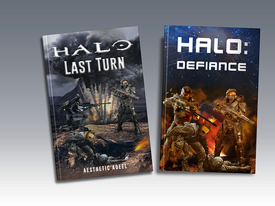 Book Cover Design (based on Halo Novels and video game)
