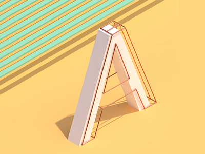 A is for Abstract 36daysoftype 3d abstract c4d cinema4d design