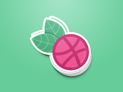 Dribbble fruit dribbble fruit green juicy sticker