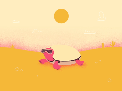 Turtle Surviving Monsoon Season 100dayproject ae aftereffects animation desert gif motion design rain turtle