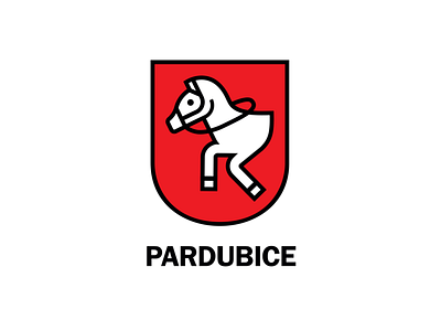 Pardubice design flat icon illustration logo