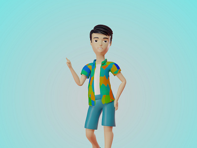 Summer 3d illustration premium character design psd Premium Psd