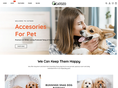 Catozo Pre-built Shopify Pets Store branding design logo shopify web website website design