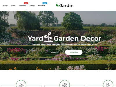 Jardin - Gardening Shopify Theme branding design ecommerce graphic design shopify web website website design