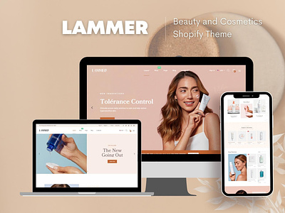 Lammer - Cosmetics Shopify Theme branding design ecommerce shopify web website website design
