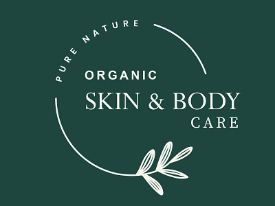 Skin Body Care black design illustration logo minimal typography vector