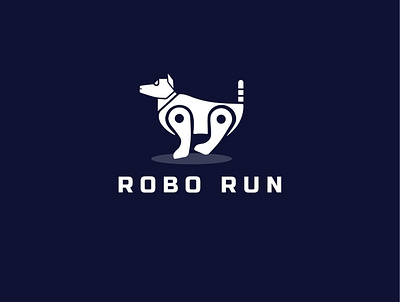 Robo Run design illustration logo minimal typography vector