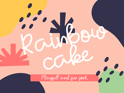 Rainbow Cake Playfull Font Script alphabet characters creative design display font fun funny kids line lowercase modern monoline numeric playfull punctuation uppercase