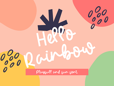 Hello Rainbow Playfull Font Script