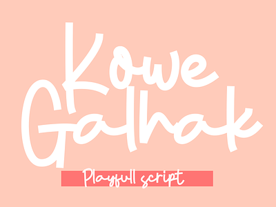 Kowe Galhak Playfull Font Script alphabet characters creative design display font fun funny kids letter line lowercase modern monoline numeric playfull punctuation type typography uppercase