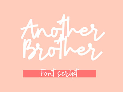 Another Brother Font Script alphabet characters creative design display font fun funny kids letter line lowercase modern monoline numeric playfull punctuation type typography uppercase