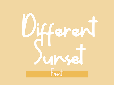 Different Sunset Fun Handwritten Font alphabet characters creative design display font fun funny kids letter line lowercase modern monoline numeric playfull punctuation type typography uppercase
