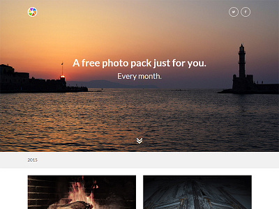 MyPhotoPack landing photos ui ui design