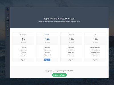 OneUI - UI Framework - Pricing Page