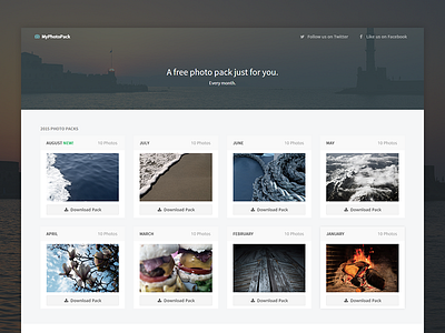 MyPhotoPack - Redesign landing photos ui ui design