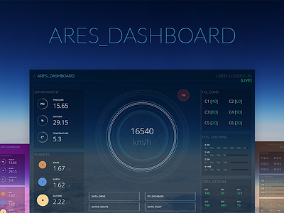 Ares Dashboard dashboard freebie futuristic sci fi template ui ui design