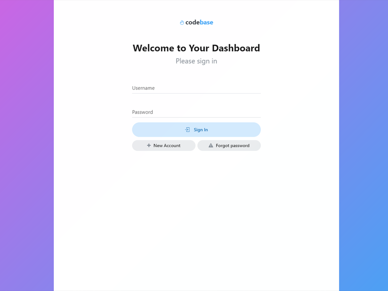 Codebase - Log In by pixelcave on Dribbble