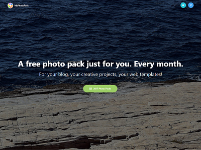 MyPhotoPack - 2017 landing photos ui ui design