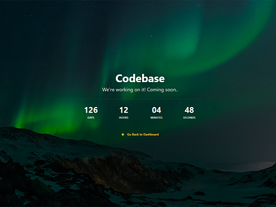 Codebase - Coming Soon coming soon dashboard landing ui ui design user interface