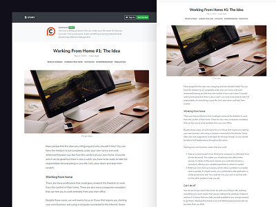Story article design freebie story template