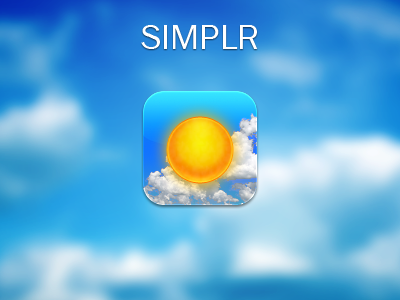 Weather Icon blue blur clouds icon icons ios iphone simplr sun theme weather