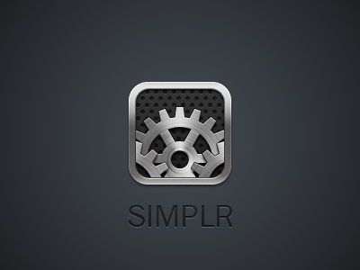 Simplr Preview Is Simple black cog cogs gradient gray grey icon icons iphone metal settings simplr theme