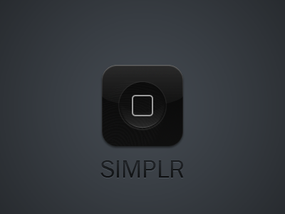 WinterBoard Icon black fingerprint home icon icons iphone ipod simplr theme winterboard