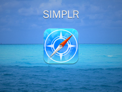 Safari Icon blue compass icon icons iphone map needle ocean safari simplr theme