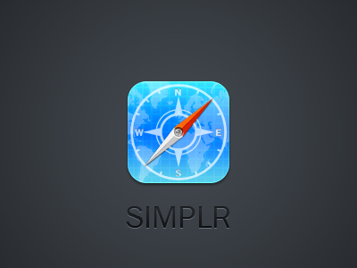 Safari Icon Rebound blue compass grid icon icons iphone map needle safari simplr theme