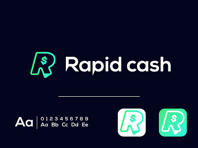 Rapidcash App Logo business logo cash cash logo company logo digital wallet app dollar app dollar logo fahadmeerx illustration logodesign money app money logo money transfer app paypal app rapidcash rapidcash logo ui wallet app