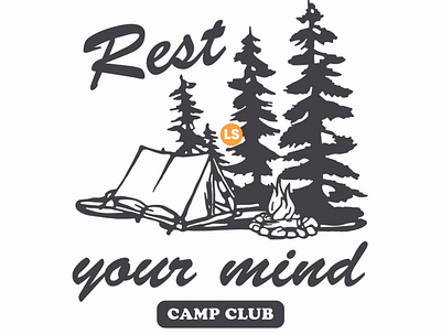 Rest your mind branding design flat graphic design illustration illustrator logo minimal type typography