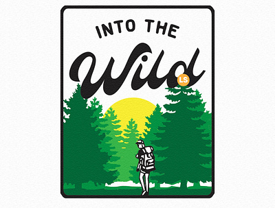 Into the wild art branding design flat graphic design illustration illustrator logo minimal typography