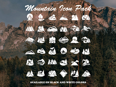 Mountain Icon Pack art branding design flat graphic design icon illustration illustrator logo minimal vector