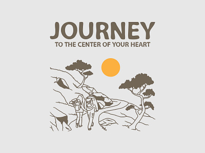 Journey to the center of your heart art branding design flat graphic design icon illustration illustrator logo vector vector illustration vintage
