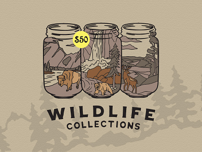 Wild Life branding design graphic design illustration illustrator logo minimal type typography vector vintage