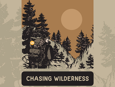 Chasing Wilderness adventure branding design graphic design illustration illustrator minimal retro type vector vintage