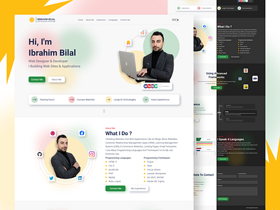 Personal Portfolio Landing Page dark mode design landing page landingpage personal portfolio ui ux web web design