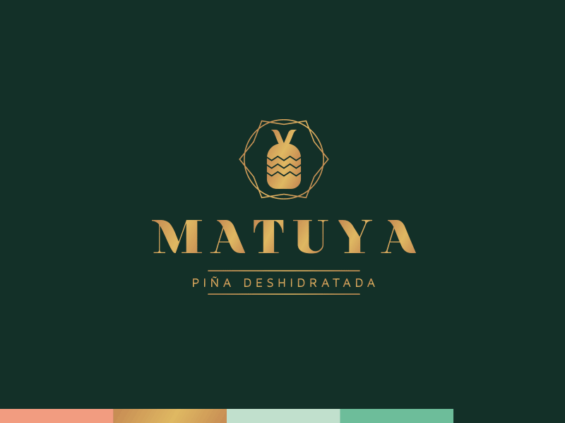 Matuya branding flatdesign fruit green icon icon design logo pineapple vector wordmark