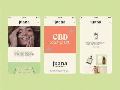Juana app brand identity branding cannabis cannabis branding cbd icon design illustration logo logotypes packaging skincare ui ux web wordmark