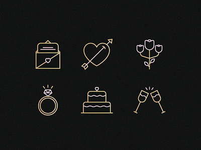 Wedding Icons icon icon design iconography illustration illustrator pictogram vector web icon wedding wedding card wedding icon wedding invitation wedding logo